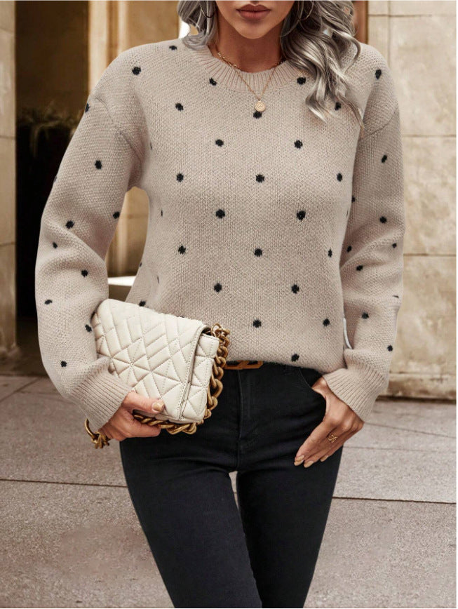 Pull-over Jacquard à Pois